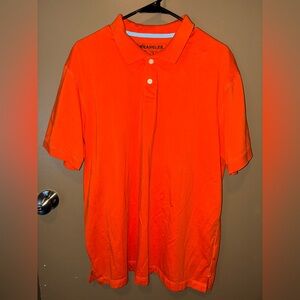 Wrangler Men's Bright Orange Polo Shirt